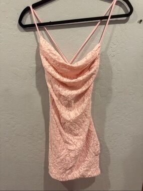 Windsor Blush Pink Lace Slip Dress